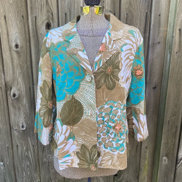 Chico's Jackets & Blazers - Chico’s Multicolor One Button Blazer